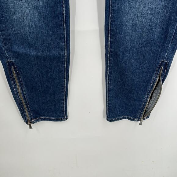 Paige Jane" Zip Women's Zip Ankle Crop Skinny Medium Wash Denim Jeans Size 26 - Picture 4 of 16